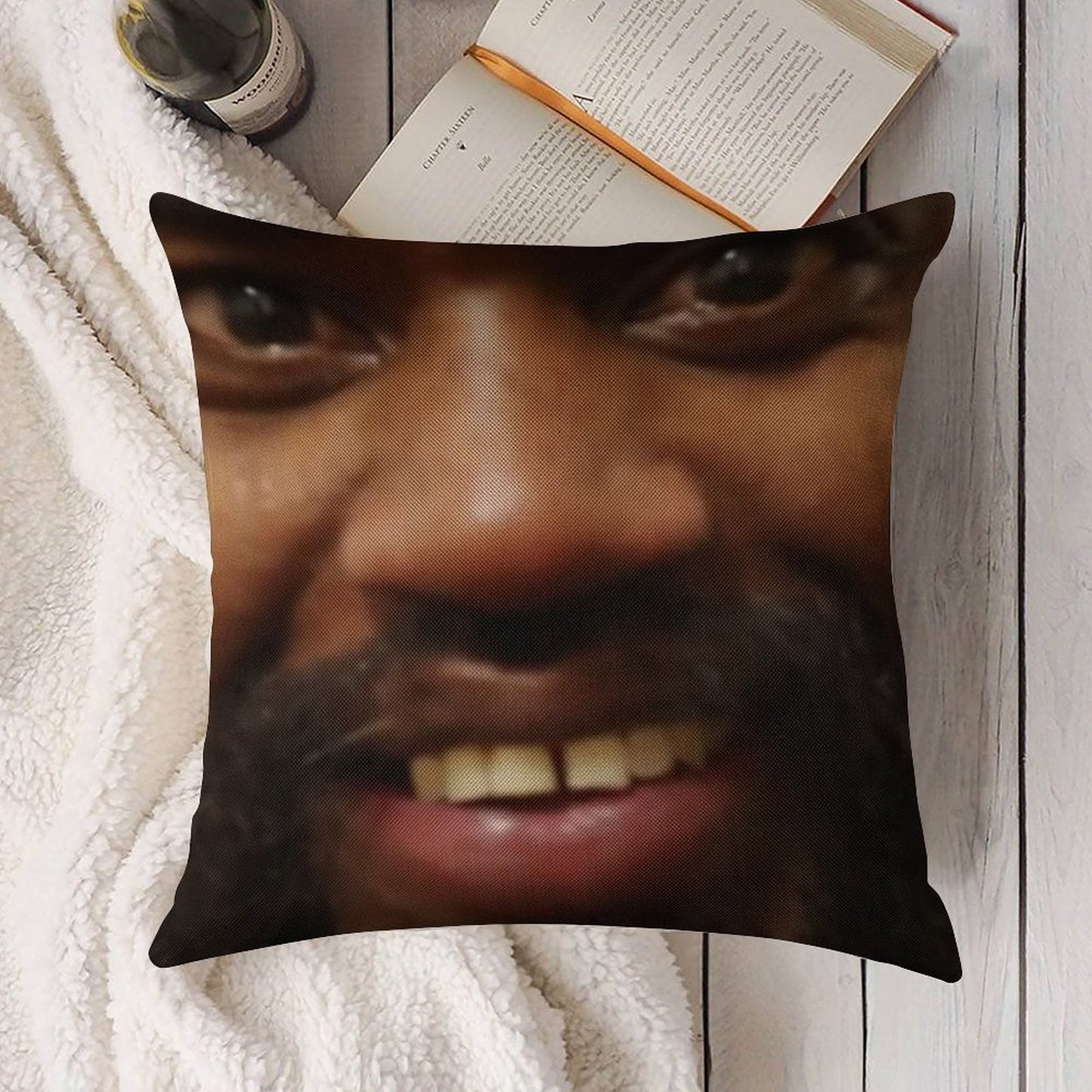 MC Ride Linen Throw Pillow Cover