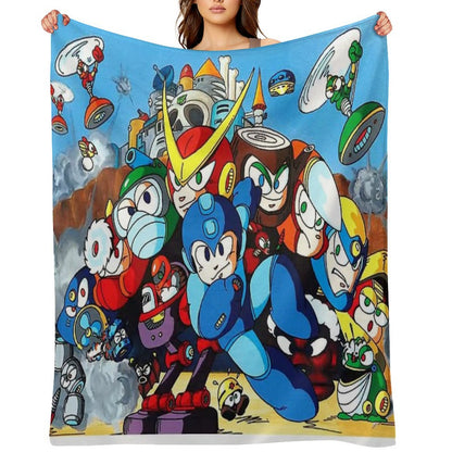 Mega Man 2 Art Throw Blanket