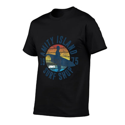 Jaws Amity Island Surf Board  Tagless Design T-Shirt