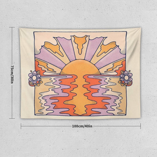 Sweet Sunset Over Byron Tapestry