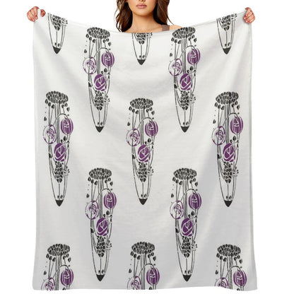 Charles Rennie Mackintosh Roses 4. Throw Blanket