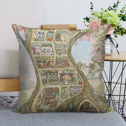 Crabapple Cottage Linen Throw Pillow Cover