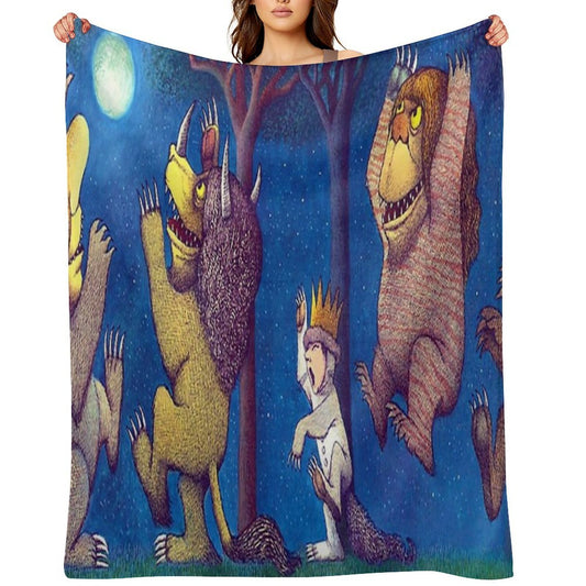 Where The Wild Things Are Throw Blanket
