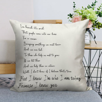 For Good - Wicked The Broadway Musical Linen Throw Pillow Cover