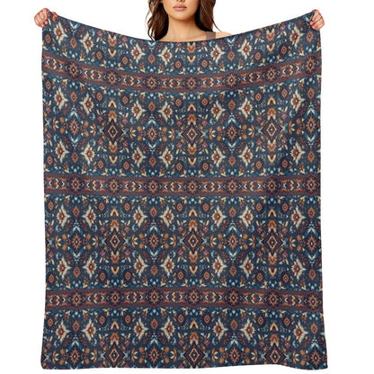American Indian Fabric Throw Blanket