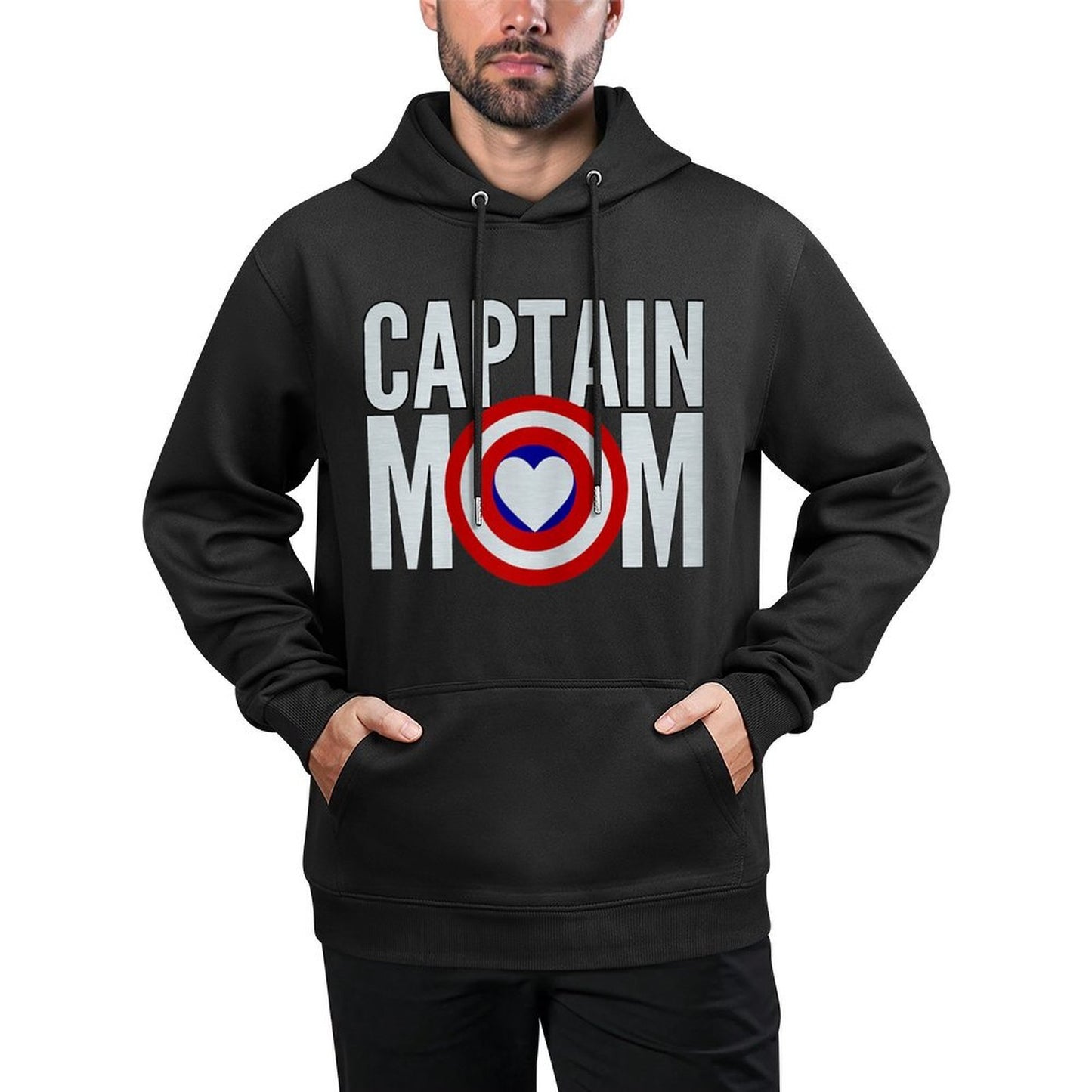 Christmas Mothers Day Moms Birthday Superhero Kangaroo Pocket Hoodie