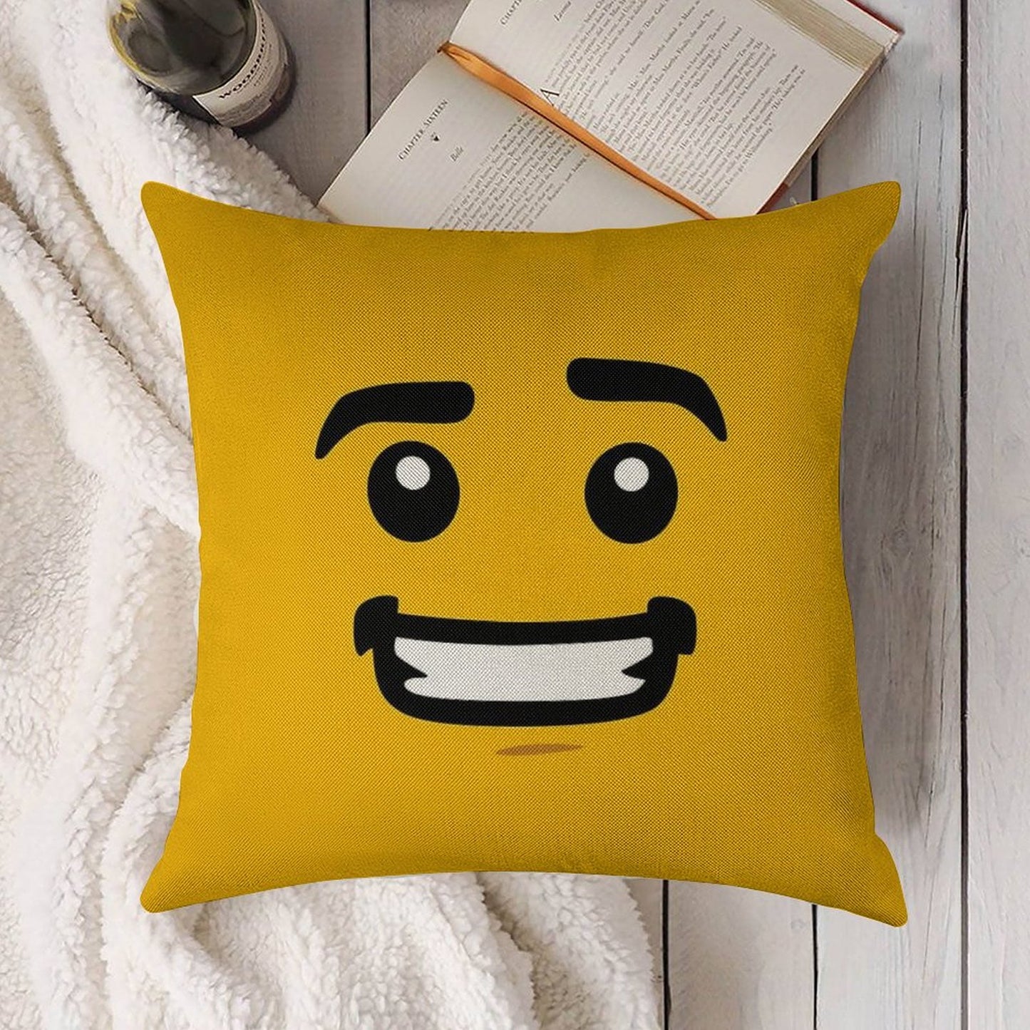 Brick Face - Guy Linen Throw Pillow Cover