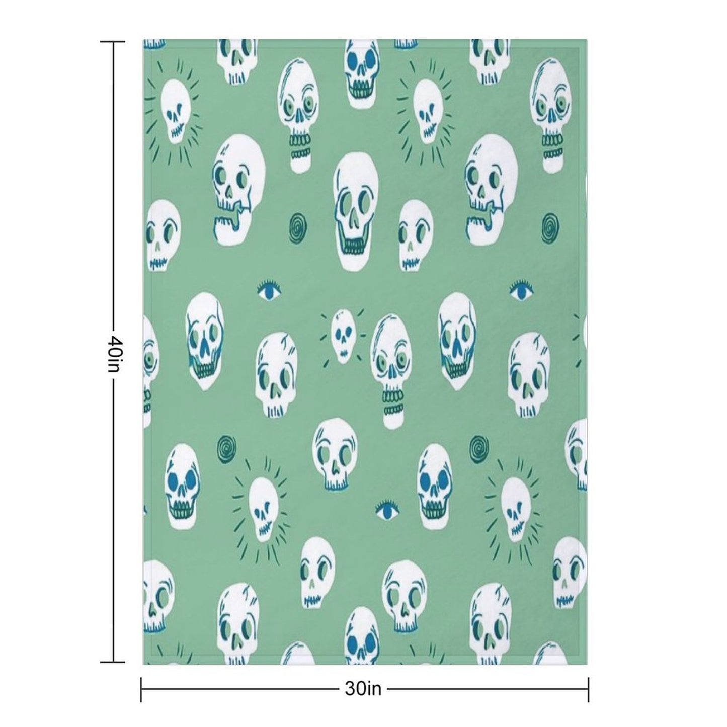Pattern of Skulls Throw Blanket
