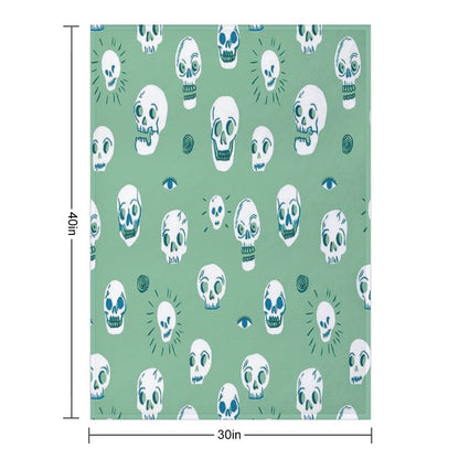 Pattern of Skulls Throw Blanket