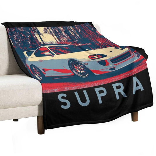 Toyota Supra Front 1 Throw Blanket