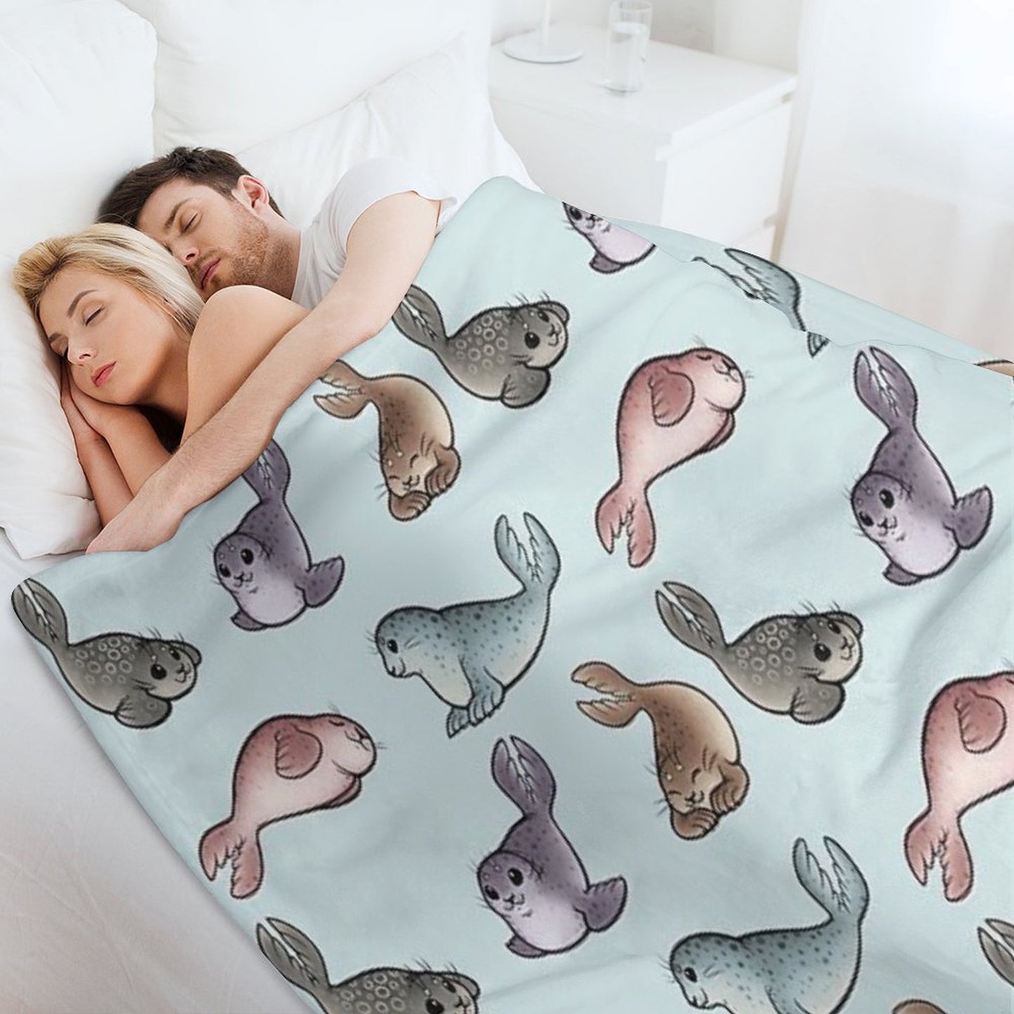 Little Seals Throw Blanket