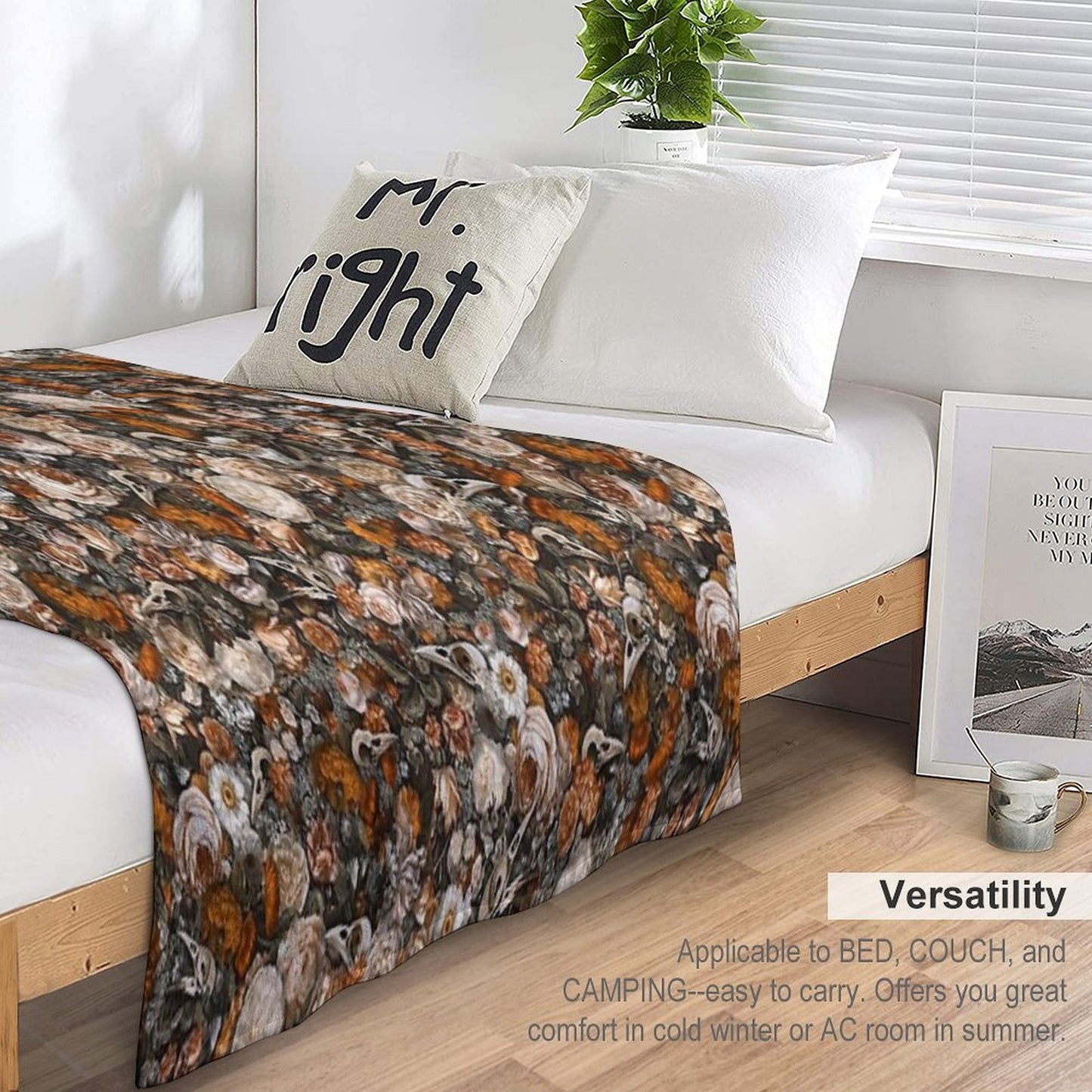 Baroque Macabre Throw Blanket