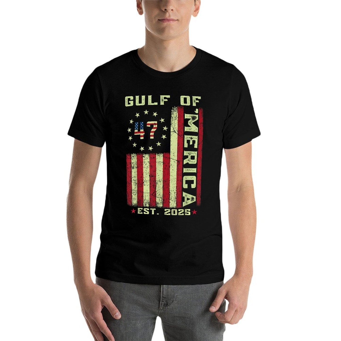 Gulf of 'Merica US Patriotic 2025  Polyester Blend T-Shirt