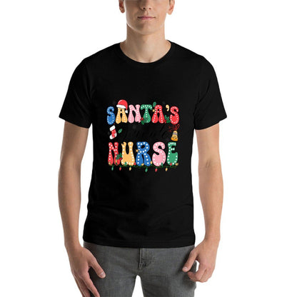 Funny Santas Favorite Nurse Christmas Nursing Xmas Comfortable T-Shirt