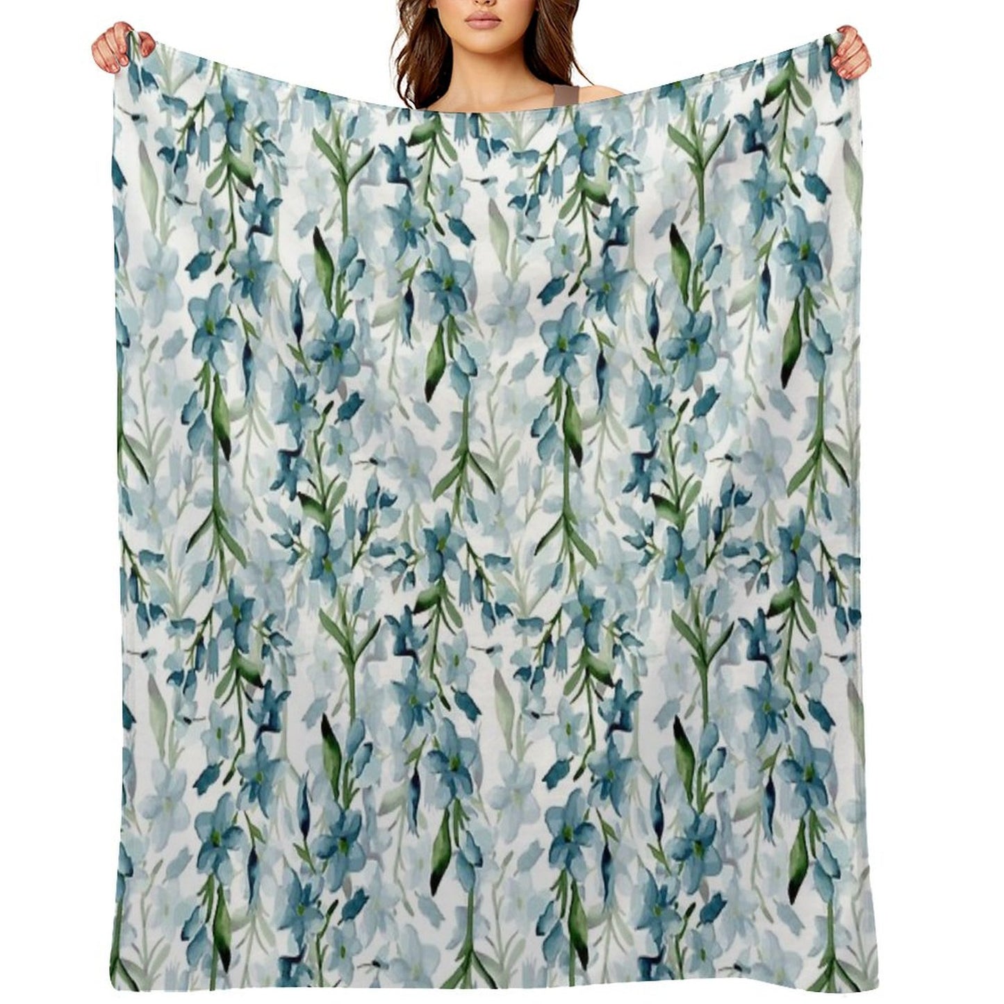 Blue Branches Throw Blanket