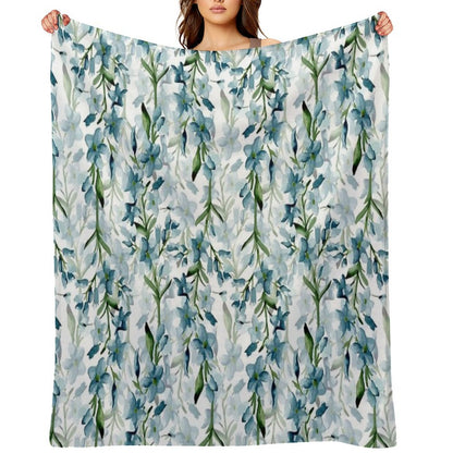 Blue Branches Throw Blanket