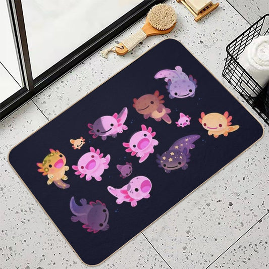 Happy Axolotl  High-Traffic Bath Mat