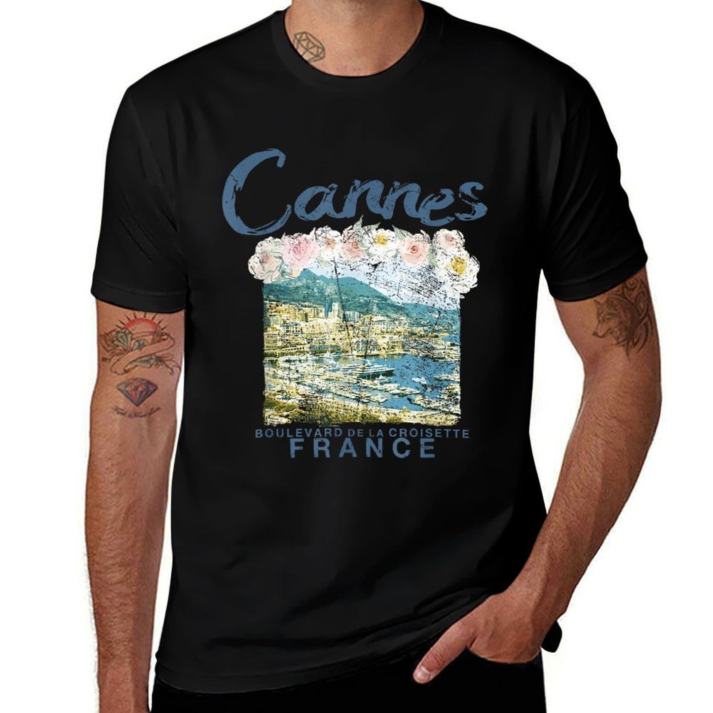 FRANCE Cannes French Riviera Vintage Travel T  Trendy Pattern T-Shirt