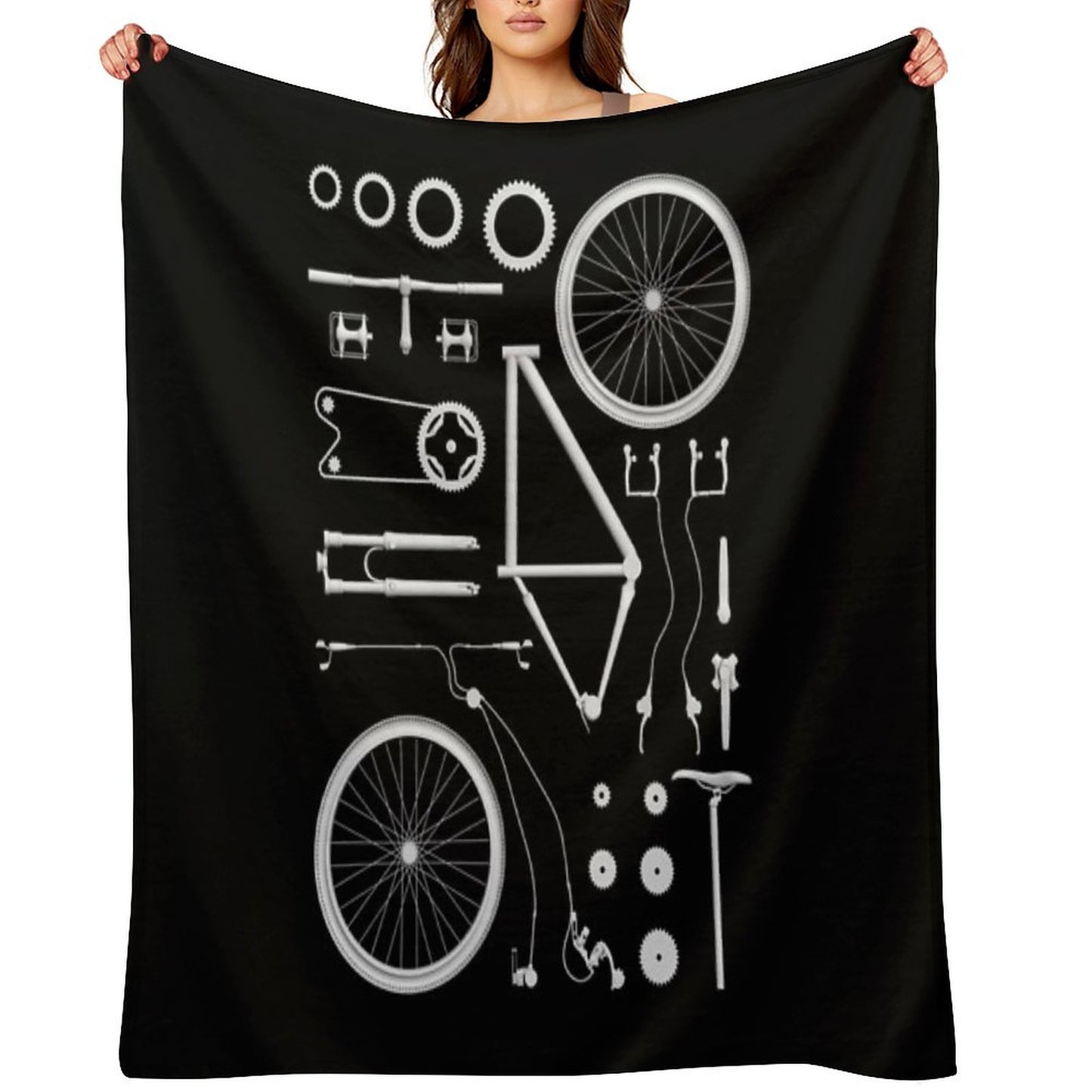 Bike Exploded Throw Blanket