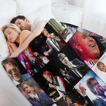 Cliff Richard Photo Collage Throw Blanket