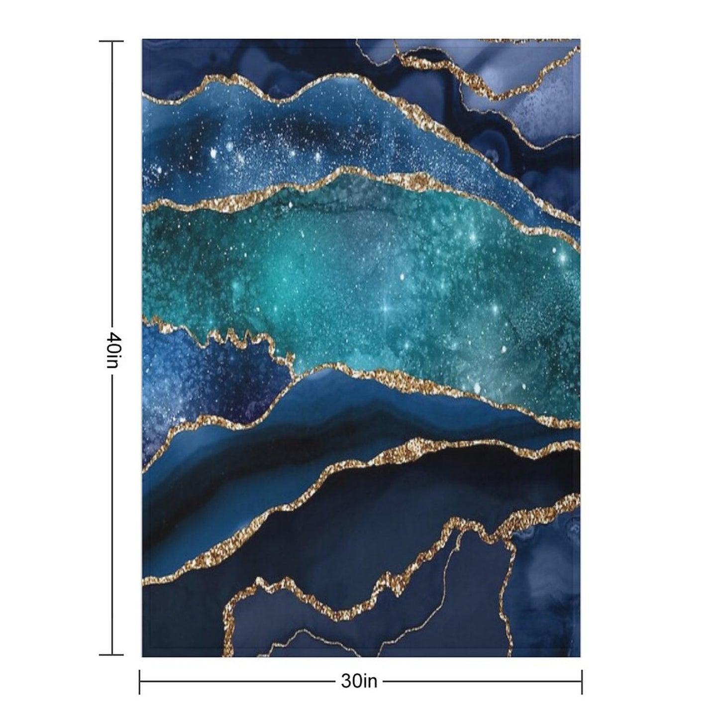 Glamour Milky Way Faux Marble Galaxy Throw Blanket