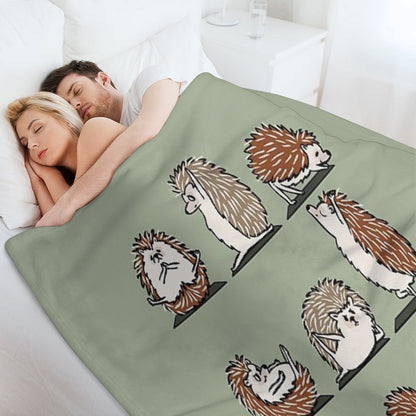 Hedgehog Yoga Throw Blanket