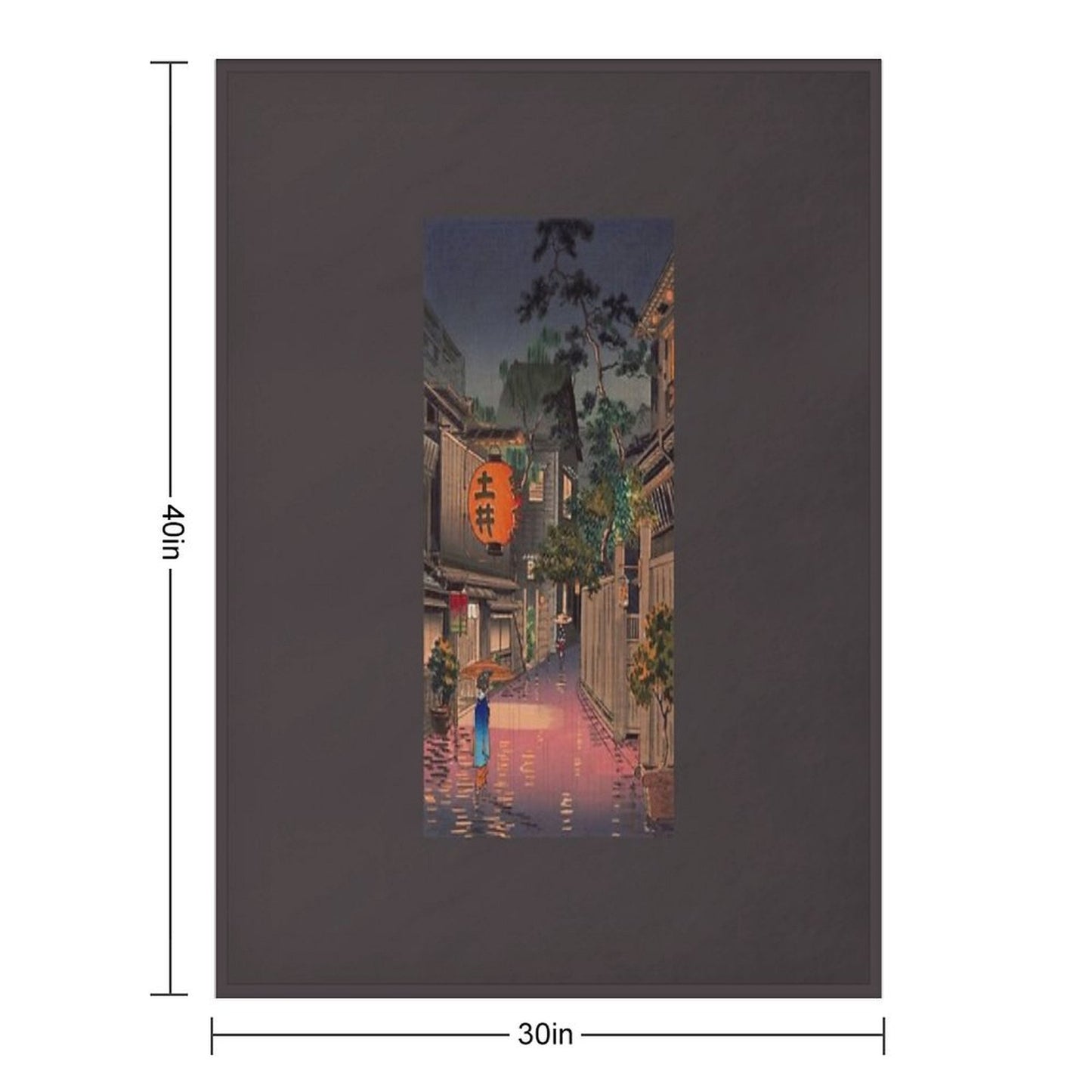 Night Street Rain Throw Blanket