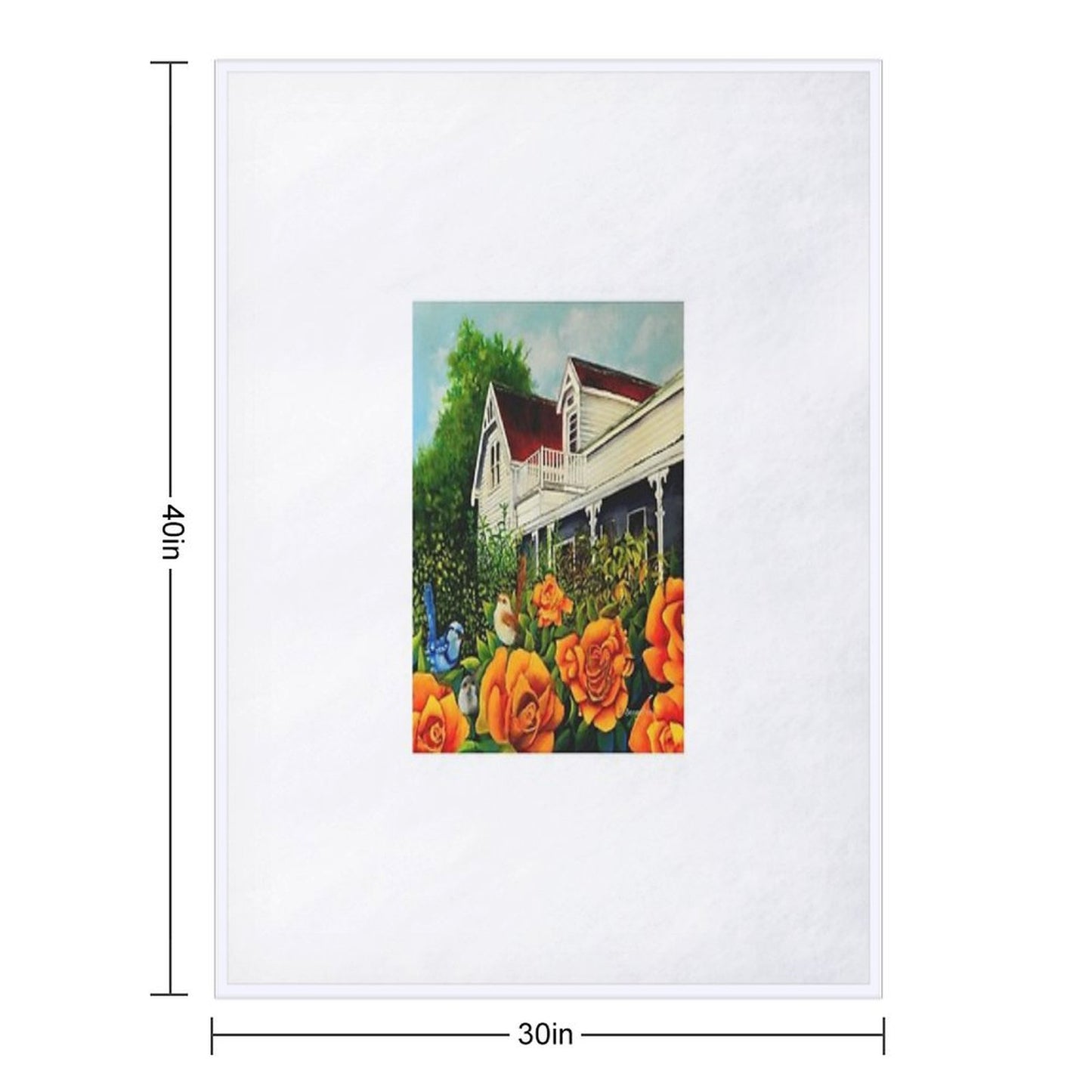 The Rose Gardens. Franklin Tasmania Throw Blanket