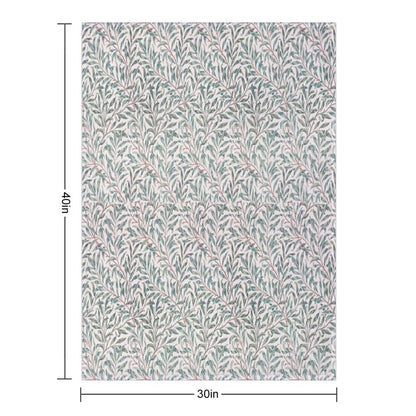 William Morris Pattern - Flowers & Leaves Throw Blanket