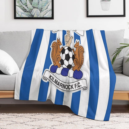 Kilmarnock Football Club Logo - Stripes Throw Blanket