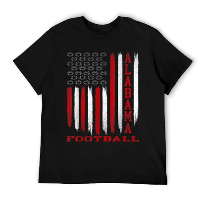 Patriotic USA Flag Alabama Football Season Party T-Shirt