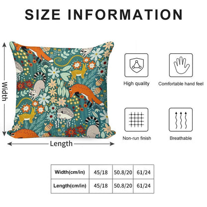 Textured Woodland Pattern Soft Decorative Cover Throw Pillow