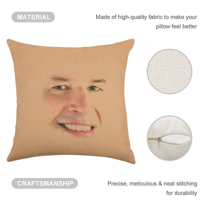 Neil Breen Linen Throw Pillow Cover