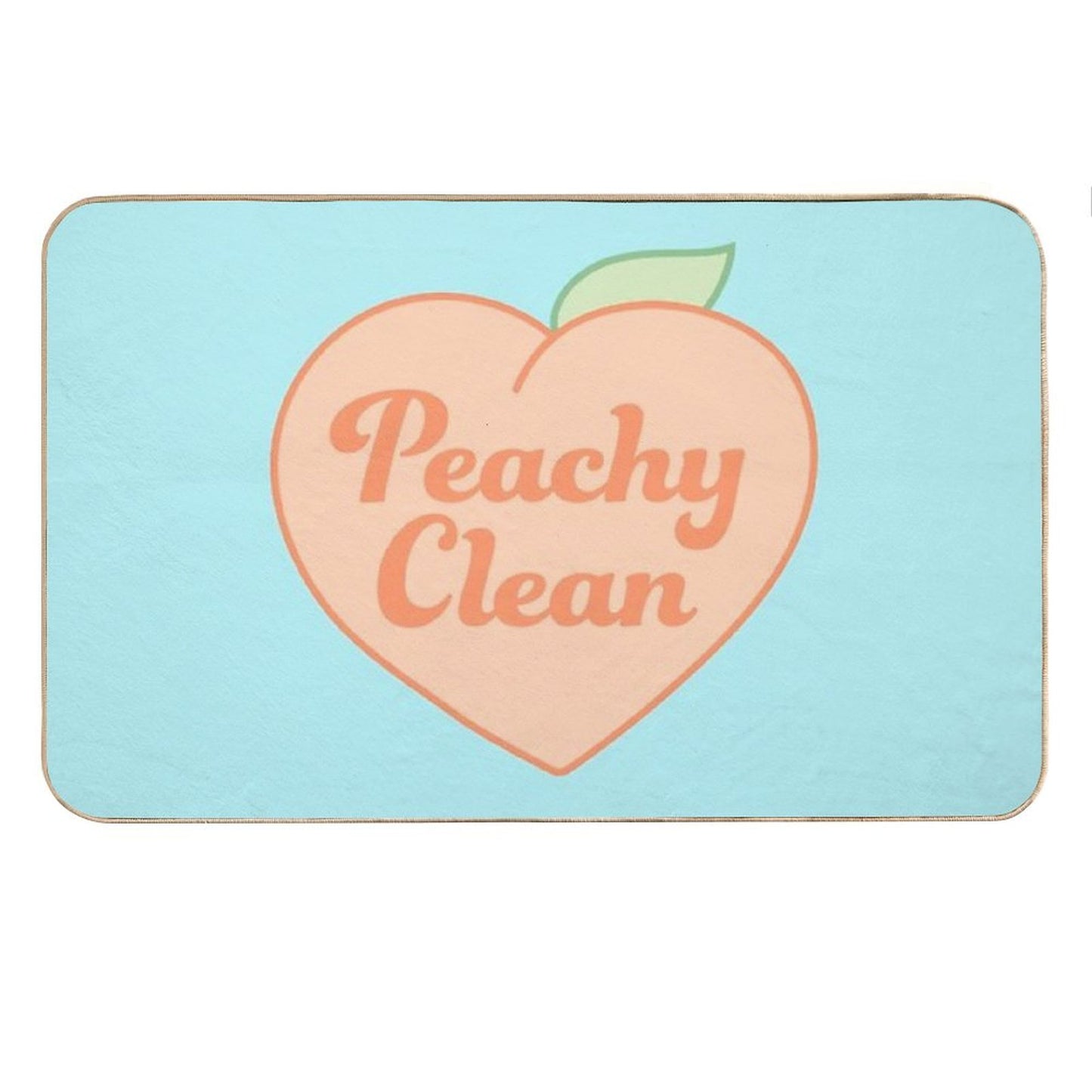 Peachy Clean Heart Bath Mat