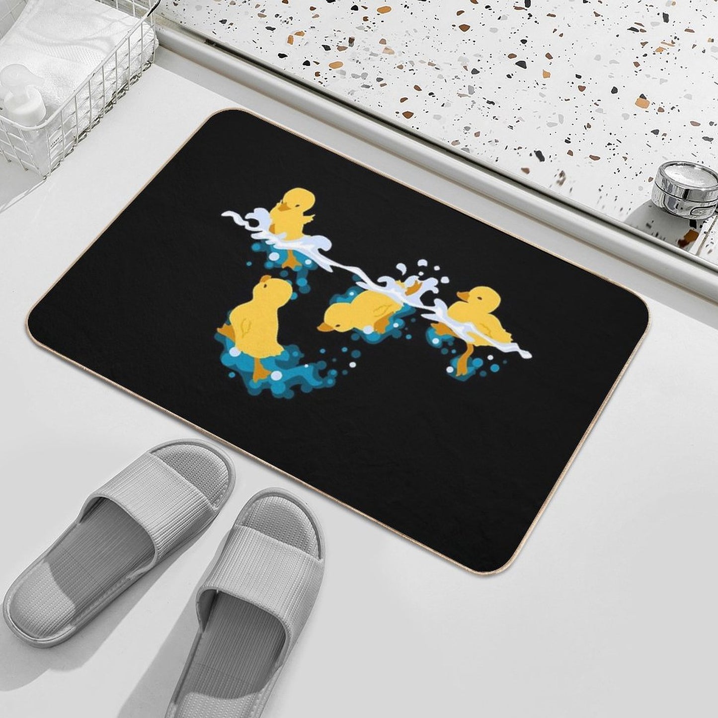 Happy Splashing Ducklings Bath Mat