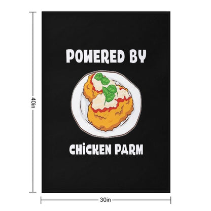 Italian Foodie Parmesan Powered By Chicken Parm Design Throw Blanket