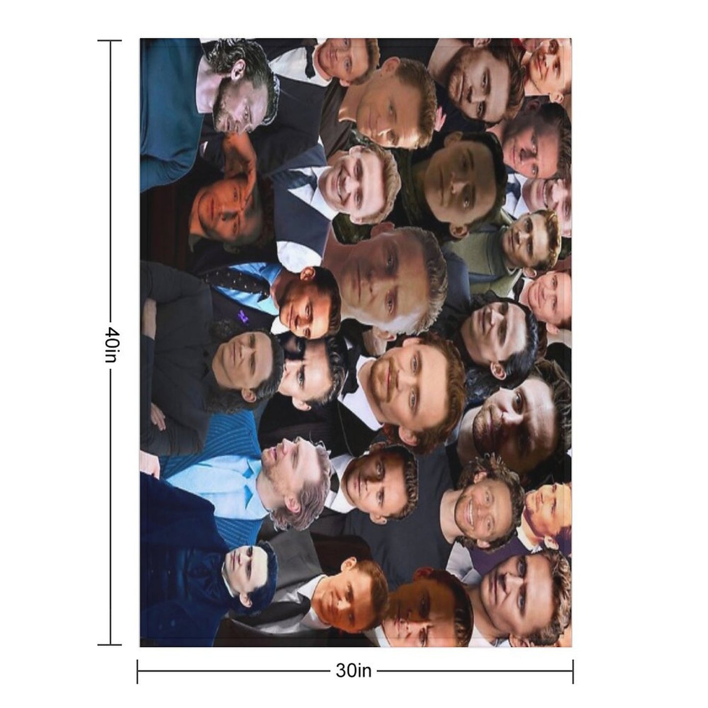 Tom Hiddleston Photo Collage Throw Blanket