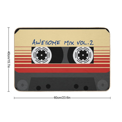 Awesome, Mixtape Vol 2, Cassette, Retro, Bath Mat