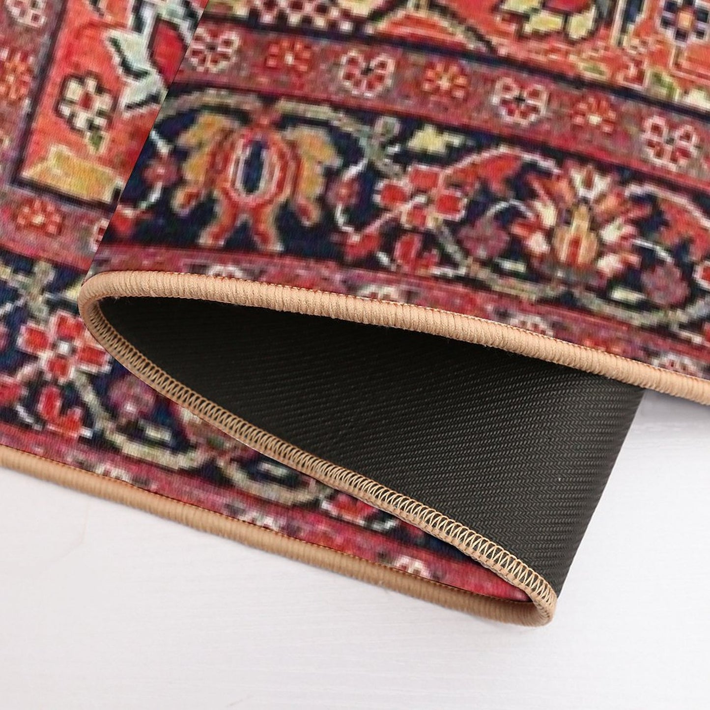 Kashan Poshti Central Persian Rug Print Bath Mat