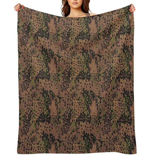 M44 Pea Dot Camo Throw Blanket
