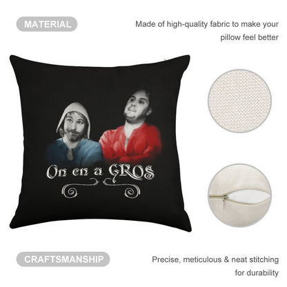 We Have GROS - Karadoc And Perceval Linen Throw Pillow Cover