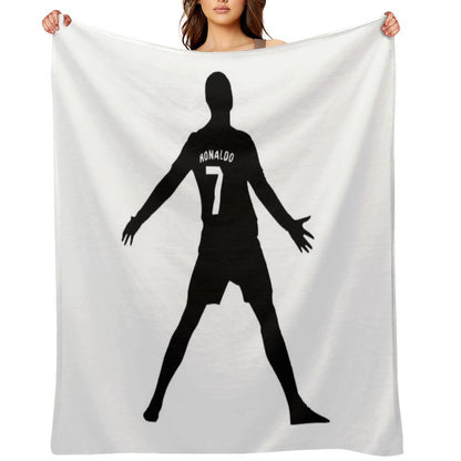 Christiano Ronaldo  CR7  Shadow Design Throw Blanket