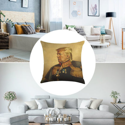 Donald Trump - Replaceface Linen Throw Pillow Cover