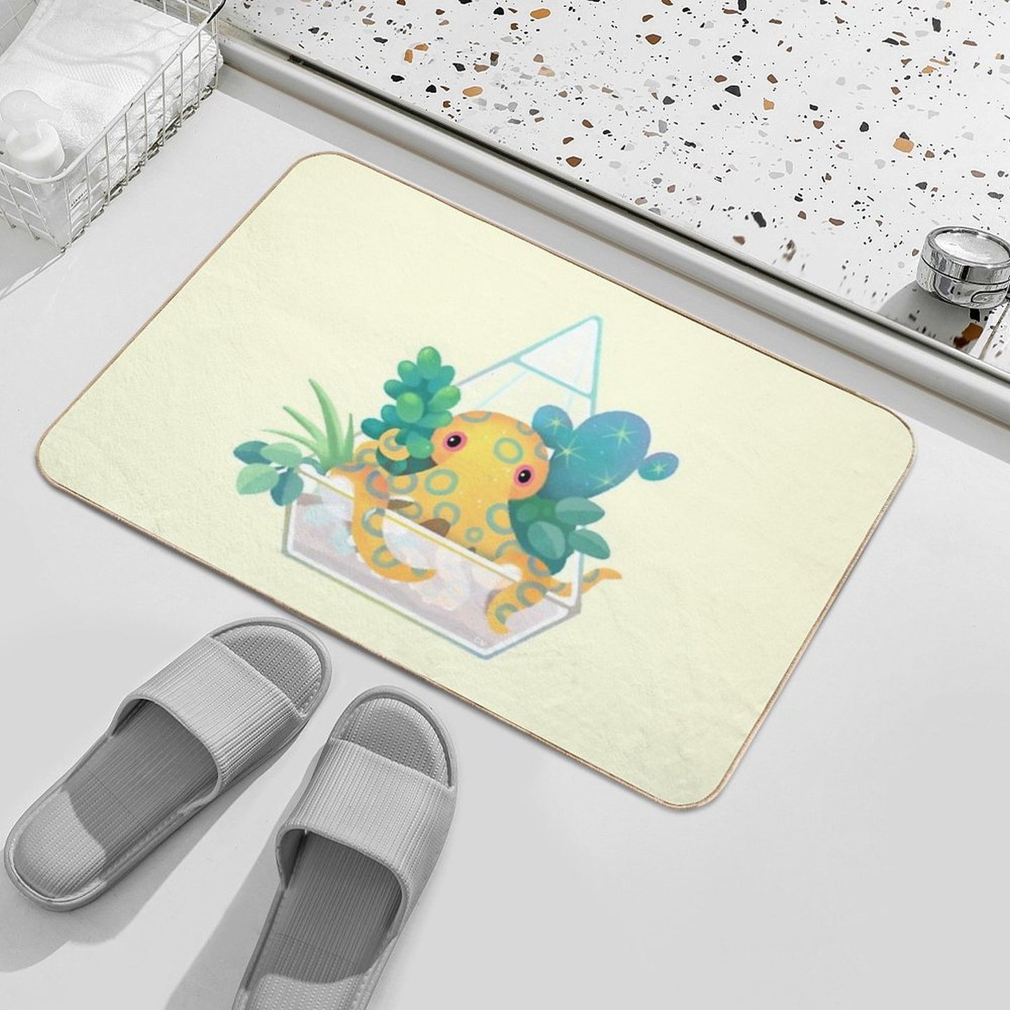 Ocean Terrarium - Blue Ringed Octopus Bath Mat