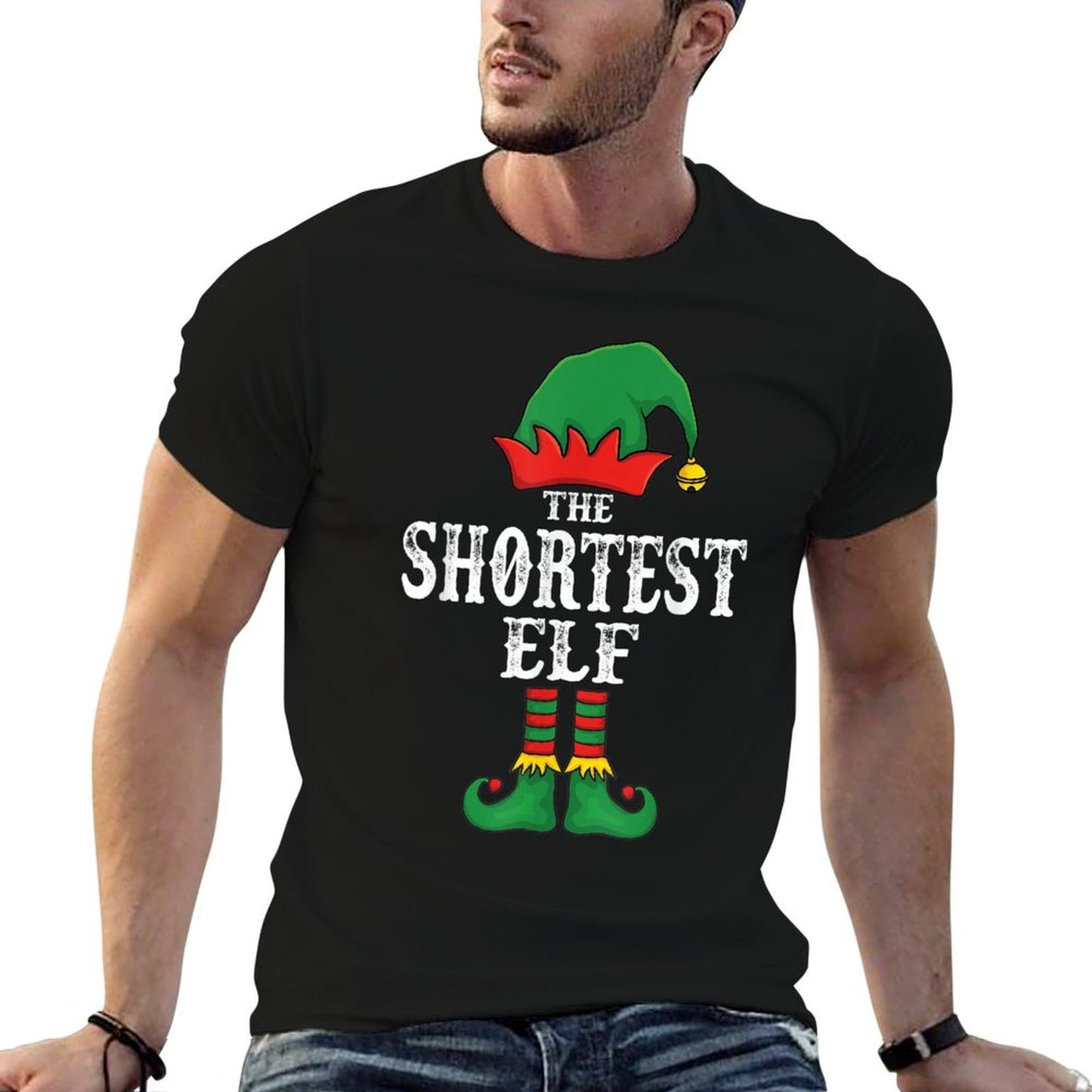 The Shortest Elf Christmas Pajama Idea Family Matching Funny  Quick-drying T-Shirt