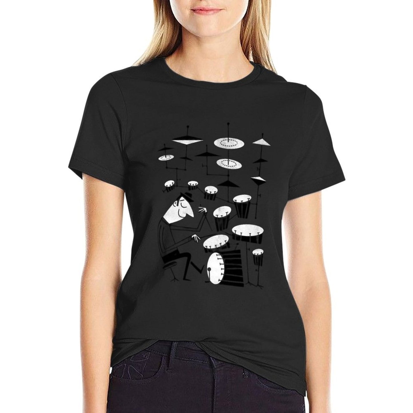 Play That Beat  Oversized Silhouette T-Shirt