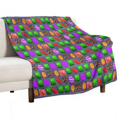 Candy Combo Candy Crush Throw Blanket