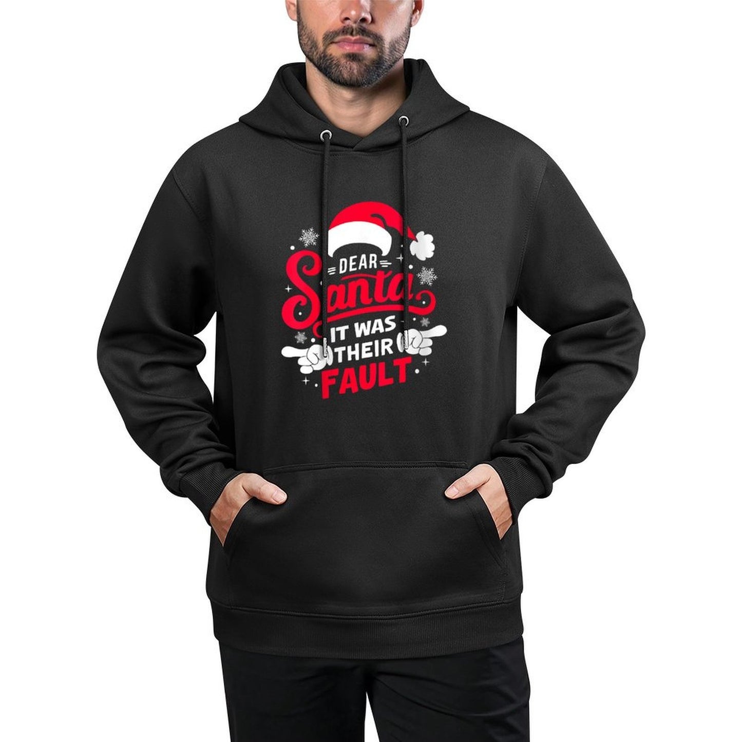 Dear Santa It Was Their Fault Naughty Or Nice Christmas List Machine Washable Hoodie
