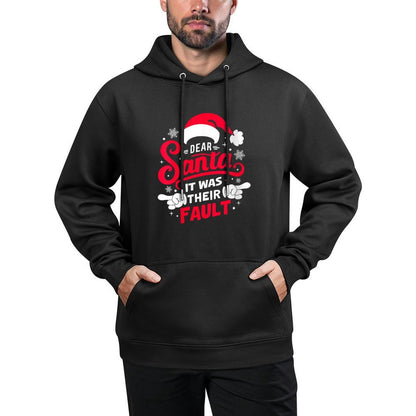 Dear Santa It Was Their Fault Naughty Or Nice Christmas List Machine Washable Hoodie