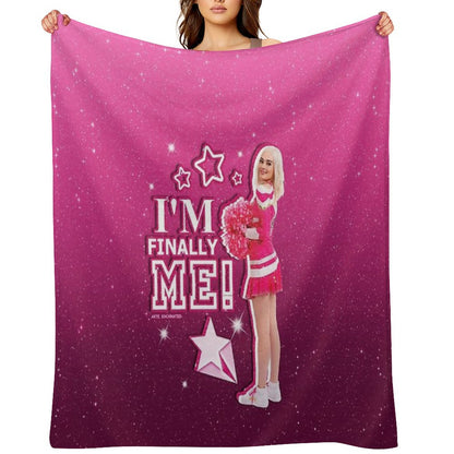 Zombies 3 - Addison I'm Finally Me Pink Glitter Throw Blanket